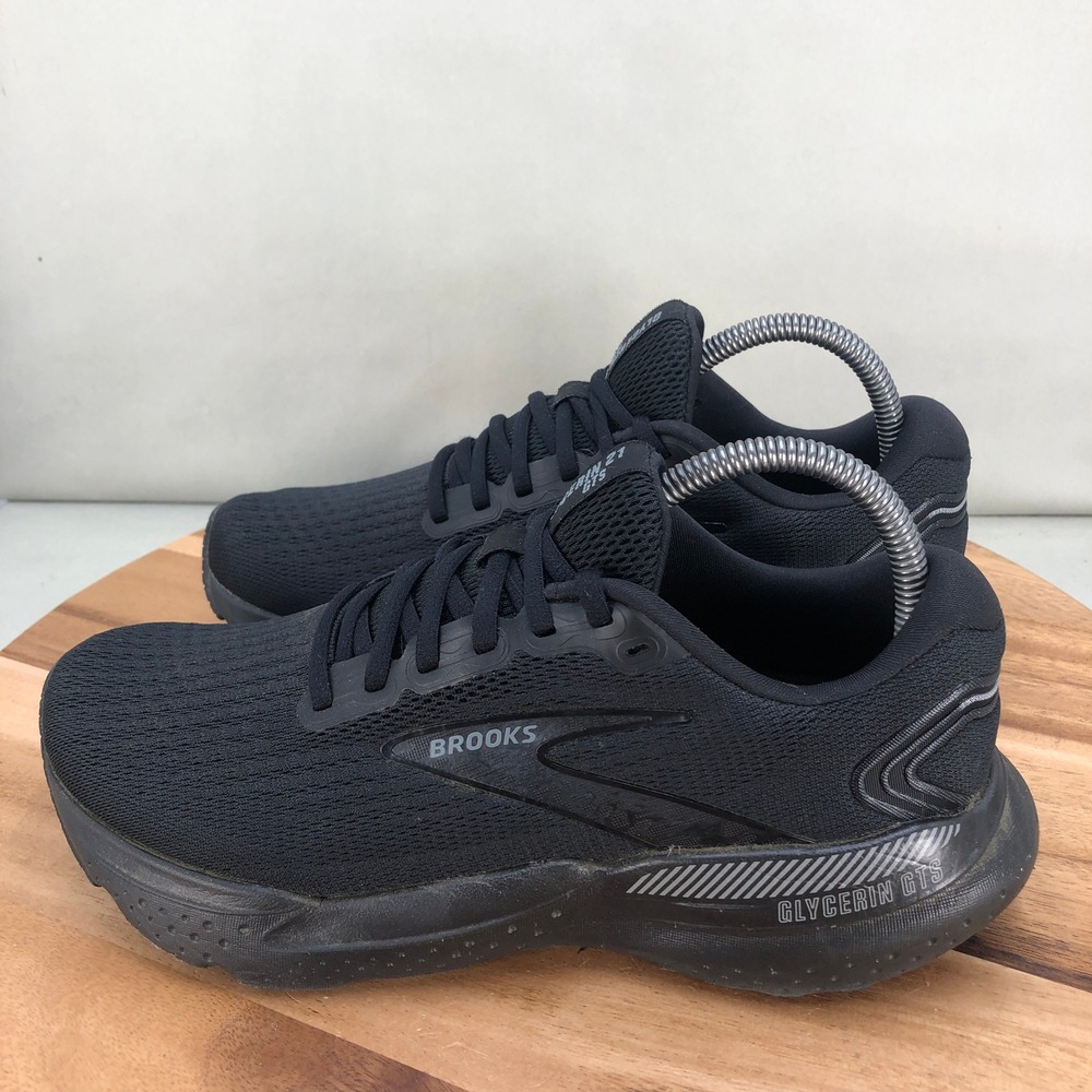 Brooks Glycerin GTS 21 Black Running Shoes Womens Size 9 B Cushioned Comfort - Picture 3 of 7